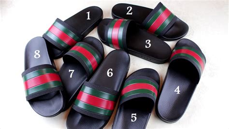 not fake gucci sliders|faux gucci flip flops.